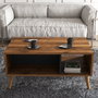 Hanah Home Exxen - 2070 Mesa de centro de 2 niveles Nogal y Antracita